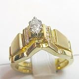 14K Diamond Wedding Set