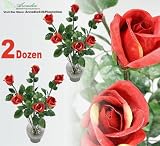 24 Pieces 26" Rose Bud Artificial Silk Flower Bushes