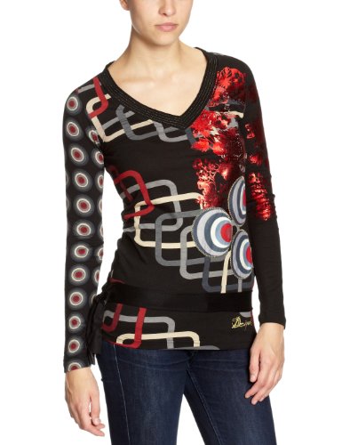 Desigual Damen Shirt/ Langarmshirt 17T2647, Gr. 38 (M), Schwarz (2000) Preisvergleich