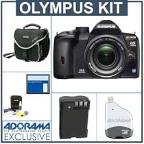 <strong><a href='http://www.it-firstcare.com/view_company.php?from=Olympus&pageid=1'>Olympus</a></strong> E-520 Digital SLR Camera / Lens Kit with 14-42mm Lens, 8 GB CF Memory Card, Spare BLm-1 Lithium-Ion Rechargeable Battery, Slinger Camera Bag, USB 2.0 Compact Card Reader, Professional Lens Cleaning Kit