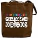 Canvas Tote Bag Brown  My Best Friend Is Greater Swiss Mountain Dog  Dog