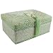 Victorian Style Jewelry Box with Mirror Ring Holder Embellished Green 7