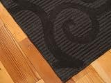 Monza Hand Woven Wool Rug - Charcoal, Cotton Canvas Backing