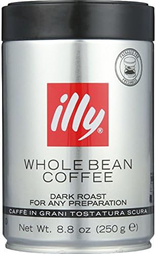 Illy Caffe Coffee Coffee - Whole Bean - Dark Roast - 8.8 oz - case of 6 -