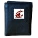 Washington St. Cougars Genuine Leather Tri-fold Wallet