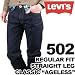 リーバイス メンズ 502 レギュラーフィットストレート エイジレスデニム ファストリンス 男性用 デニムジーンズ LEVI'S MEN'S REGULAR FIT STRAIGHT 00502-0107