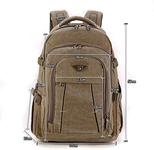 Sports stars Canvas Backpack College Students Shoulder Bag Travel Rucksack (yellow, X-Large)