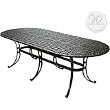 IMAGE OF Windham Castings Scroll Dining Table With 76 Inch Oval Woven Table, White