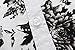 SSLR Men's Flower Buttondown Short Sleeve Shirt (Medium, White Black)