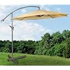 Ampelschirm LL 3m BEIGE Sonnenschirm mit Kurbel & Fu�