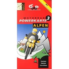 Motorrad Powerkarten Alpen, Tl.3, Seealpen, Piemont, Cote d' Azur