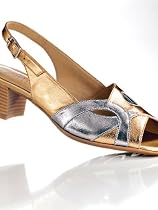 Sandalette gold-kombi
