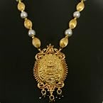 Necklaces - Laxmi necklace -61(temple jewellery)
