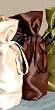 Shantung Chocolate Wine Bottle Bag