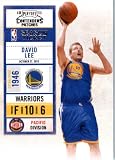 2010 11 Playoff Contenders Plates & Patches Basketball Card # 10 David Lee Golden State Warriors In a Protective Screwdown Display Case!