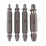 YOSAHK ダブルサイドケースで破壊ボルトスタッド削除ツールキット4PC＃1＃2＃3＃4を破損したネジExtractorのアウトリムーバー便利屋をドリルアウト