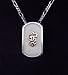51QGhW%2BASnL. SL75  Stainless Steel 18K Yellow Gold Double Dog Tag Necklace w/ 4 Extender