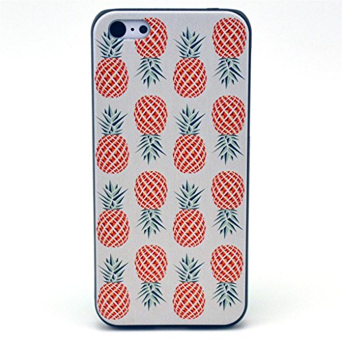5C Case,iPhone 5C Case,Gift_Source Funny Series Picture [Orange Pineapple tennis Design pattern] Hard Back Case Cover Skin For Apple iPhone 5C +1 X Screen Protector and Stylus Pen