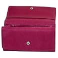 Saddler Leather Large Double Flap Two Separate Section Purse With Tab Fasteners'