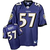 Reebok Baltimore Ravens Bart Scott Replica Team Color Jersey