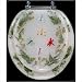 Magnolia Dragonflies Resin Round Toilet Seat with Chrome Hinge