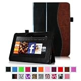 Fintie (Dual-Color) Slim Fit Leather Case Cover Auto Sleep/Wake for Kindle Fire HD 7" Tablet (will only fit Kindle Fire HD 7") - 9 colors options