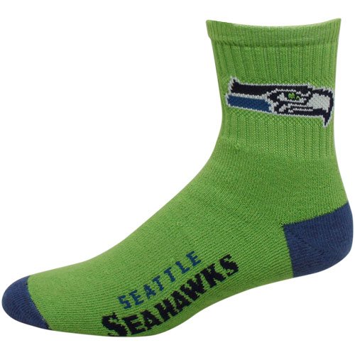 Seattle Seahawks Team Color Quarter Socks