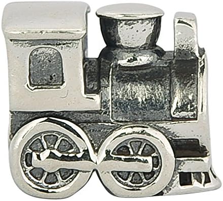 Old Fashion Train Travel Authentic 925 Sterling Silver Travel Charm Bead Fits Pandora Charms