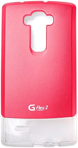 LG G Flex 2 Case,[Transparent Mix] Saffiano Leather Touch Color Jelly TPU [Perfect Fit] Curved Case [Anti Shock] For LG G flex 2 (Red Jelly)