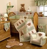 Lambs & Ivy Dream Teddy 6 Piece Crib Bedding Set