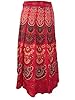 Wrap Skirt Red Barmeri Printed Cotton Wrap Around Skirt Boho Dresses