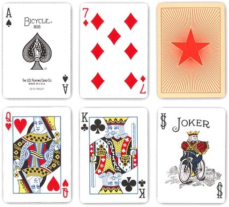 Bicycle Poker Standard Index Playing Cards, Red Star