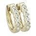 14K Yellow Gold 1/4 ct. Diamond Huggie Earrings