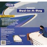 Invacare Cotton Home Care Bed-In-A-Bag 36" x 80" x 8"/White/100% Cotton/Retail