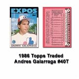 1986 Topps Traded Andres Galarraga Rookie Card