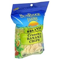Sunridge Farms Organic Banana Chips, 5.5-Ounce Bags (Pack of 12)