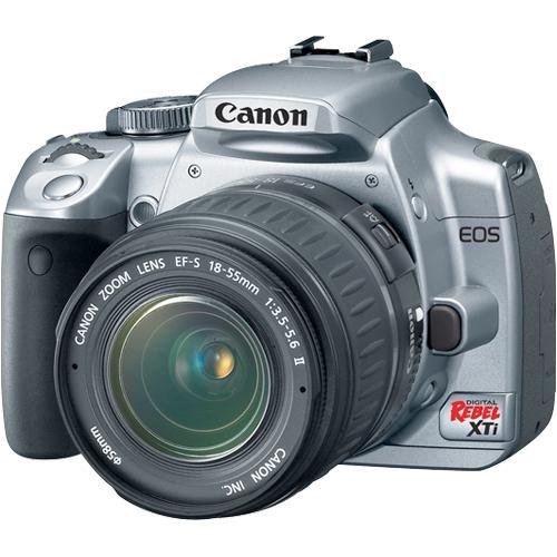 Canon Digital Rebel XTi 10.1MP Digital SLR Camera with EF-S 18-55mm f/3.5-5.6 Lens (Silver)