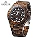 Bewell W023A Natural Wooden Watches for Men with Calendar Quartz Lightweight Wrist Watch