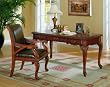 Warm Brown Cherry Desk and Chair By Coaster Furniture