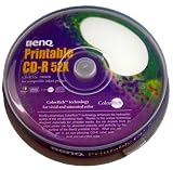 ベンキュージャパン｜BENQ BQ CDR80 52XPW10PS 2-52倍速対応 CD-R DATA用 プリンタブルホワイト 10枚スピンドルパック