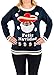 Women's Feliz Navidad and Beer Ugly Christmas Sweater in Navy By Festified