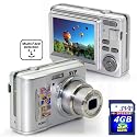 SVP DC-905-Silver 9MP 3X Optical Zoom 2.4" LCD Digital Camera / 2GB Memory Card