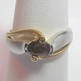 14K Two-Tone Gold Ruby Ring