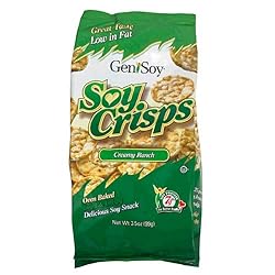 Genisoy Soy Crisps, Creamy Ranch, 3.5-Ounce Bags (Pack of 12)