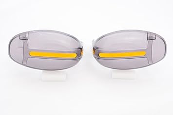 【クリックで詳細表示】防寒 風防 ナックル ガード ハンド ガード ナックル バイザー バイク 汎用 左右セット 茶・楕円形： スポーツ＆アウトドア