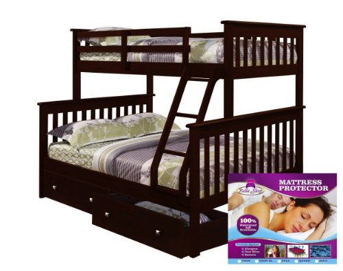 Look Check Price Bedz King Bookcase Bunk Bed With 2 Under Bed Drawers Twin Over Twin Cappuccino Ergomotion Ergobase Adjustable Bed