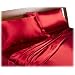 Divatex Home Fashions Royal Opulence Satin Queen Sheet Set, Red
