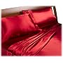Divatex Home Fashions Royal Opulence Satin Full Sheet Set, Red