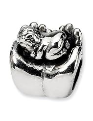 Sterling Silver Reflections Baby in Hands Bead (4mm Diameter Hole)