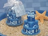 Beach Theme Scented Wedding Cake Candle (Set of 72)